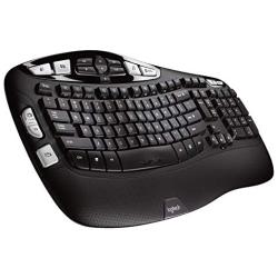 Logitech K350 Wireless Wave Keyboard with Unifying Wireless Technology - Black