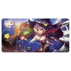 Mouse pad Mercy Witch,Extended Gaming Mouse pad,Large Desk Mat,Waterproof Anti-Dirty No-Slip Stitched Edges Mousepads for Computer Black 16x32inch