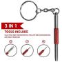 Eyeglass Repair Screwdriver Kit Keychain-2PCS 3 in 1 Colorful Mini Precision Screwdriver with Keychain-Eyeglass, Sunglass, Watch, Jewelry, Electronics, Toy Repair Kit (GOLD, SILVER)