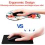 Miyaso Ergonomic Mouse Pad with Wrist Support, Cute Mouse Pads with Non-Slip Rubber Base for Home Office Working Studying Easy Typing & Pain Relief, Summer Flower