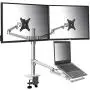 viozon Monitor and Laptop Mount, 3-in-1 Adjustable Triple Monitor Arm Desk Mounts, Dual Desk Arm Stand/Holder for 17 to 27 Inch LCD Computer Screens, Extra Tray Fits 12 to 17 Inch Laptops (OL-10T-S)