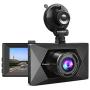 Dash Cam, Crosstour 1080P Dash Camera for Cars 3” LCD Screen Car Camera 170° Wide Angle DVR Recorder with WDR, G-Sensor, Loop Recording and Motion Detection