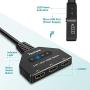 HDMI Switch 4K - Techole HDMI Switcher 3 in 1 Out HDMI Splitter, or 3 x 1, USB External Power Supported, Supports 4K 3D HD 1080P for Xbox PS4 Roku Blu-Ray Player HDTV (HDMI Switch)