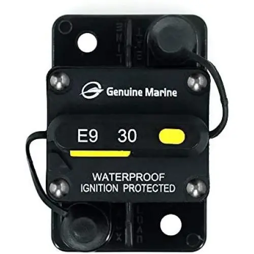 Circuit Breaker 30 Amp, Car Automotive Marine Boat Audio Circuit Breaker with Manual Reset, 12V-42VDC, Waterproof (30A)