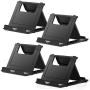 Elimoons 4 Pack Cell Phone Stands, Universal Foldable Tablet Stand Multi-Angle Pocket Desktop Holder Cradle Compatible with iPhone 11 Pro Xs Max X 8 7 6s Plus, All Android Smartphones Tablets (6-10'')
