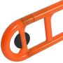 pInstrument Plastic pBone Trombone - Mouthpieces and Carrying Bag - Bb Authentic Sound for Student & Beginner - Durable ABS Construction - Orange
