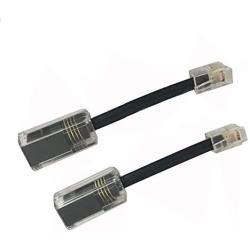 2 x Telephone Cord Detangler - Extended Rotating - Black - Phone Cord Detangler Master Cables Product