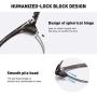 AOMASTE Blue Light Blocking Glasses Vintage Half Frame UV Clear Lens Anti Eyestrain Computer Gaming Glasses for Women Men