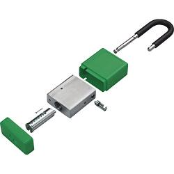 ZING 7035 RecycLock Safety Padlock, Keyed Alike, 1-1/2'' Shackle, 1-3/4'' Body, Green