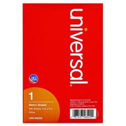 Universal 46500 Loose Memo Sheets, 4 x6, White (Pack of 500 Sheets)