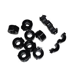 stardrift 10-Pack 15mm Diameter Snap on Ferrite Core Bead Choke Ring Cord RFI EMI Noise Suppressor Filter for HDMI DVI VGA Cable Black (15MM)