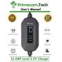 PRIMECOM Level 2 EV Charger 220/240V, 16A, 30ft & 50ft, Portable EVSE Electric Vehicle Charging Cable Compatible with Bolt Volt Leaf BMW i3 Fiat 500e Clarity NIRO Prius (30 Feet, 14-50P)