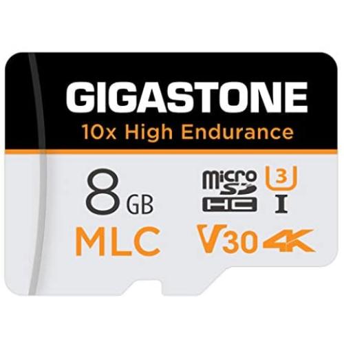 Gigastone 8GB MLC Micro SD Card, 10x High Endurance 4K Video Recording, Security Cam, Dash Cam, Surveillance Compatible 90MB/s, U3 C10 Gigastone 8GB MLC Micro SD Card, 10x High Endurance 4K Video Recording, Security Cam, Dash Cam, Surveillance Compatible 90MB/s, U3 C10