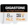 Gigastone 8GB MLC Micro SD Card, 10x High Endurance 4K Video Recording, Security Cam, Dash Cam, Surveillance Compatible 90MB/s, U3 C10