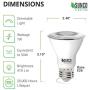 Sunco Lighting 10 Pack PAR20 LED Bulb, 7W=50W, Dimmable, 2700K Soft White, E26 Base, Indoor/Outdoor Spotlight, Waterproof - UL & Energy Star