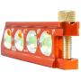 Klein Tools 935AB4V Level, Torpedo Level is a Magnetic Conduit Level with 4 Vials, V-Groove and Magnet Track, High Viz Orange