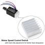 DC Motor Speed Controller Universal DC 12V 24V 10A Electronic Stepless Speed Regulator Switch for Car Truck Fan Heater Control