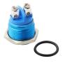 2Pcs 16mm 5/8'' Blue Metal Momentary Push Button Switch 1NO SPST 3A/ 12-250V for Industrial Switch P-M16BU