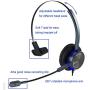 Office Headset with Noise Canceling Microphone, Mono Call Center Telephone Headset with RJ9 Jack & 3.5mm Connector for Landline Deskphone Cell Phone PC Laptop, Work for Polycom Avaya Nortel Aastra
