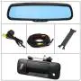 EWAY for Toyota Tundra 2007-2014 4.3'' Rear View Mirror Monitor with Tailgate Handle Backup Camera Kit Parking Waterproof CCD Reverse Reversing Night Vision Car Safety Backing Auto Cameras
