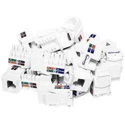 Kwikjack CAT5E Data Jack - 25 Piece Pack - White (10605K25-WH) by Dynacom
