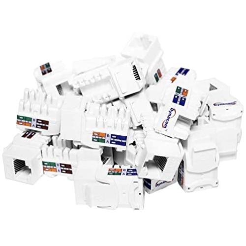 Kwikjack CAT5E Data Jack - 25 Piece Pack - White (10605K25-WH) by Dynacom