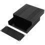 Split Type Electronic Project Case, Aluminum Box, DIY Anti-thunder Black Wire Drawing for Electronic Products Heat-dissipating
