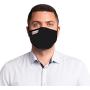 SONOVIA SonoMask Men Face Mask Nose Clip Inside wire Reusable Dual Layer Face Masks, Made in Israel (3, Black Head Strap For Men)
