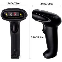 USB Barcode Scanner Wired Handheld Laser Bar Code Reader Scanner Black