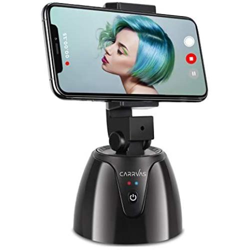 CARRVAS Smart Tracking Holder Auto Face Object 360° Rotation Auto Tracking Holder Smartphone Interactive Content Creation Pod Live Stream Following Vlog for iPhone Android Phones