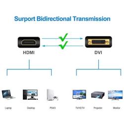 Rankie HDMI to DVI Cable, CL3 Rated High Speed Bi-Directional, 10 Feet, Black
