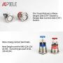APIELE 10 Amp 22mm Momentary Push Button Switch 12V Angel Eye LED Waterproof Stainless Steel Round Self Reset 7/8 1NO 1NC (10 Amp/White Led)