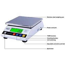 RESHY High Precision 7.5kg x 0.1g Digital Accurate Electronic Balance Lab Scale Laboratory Weighing Industrial Scale Kitchen Scale Scientific Scale Counting Scale (7500g, 0.1g)
