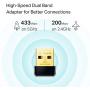TP-Link Nano AC600 USB Wifi Adapter(Archer T2U Nano)- 2.4G/5G Dual Band Wireless Network Adapter for PC Desktop, Mini Travel Size, Supports Windows 10, 8.1, 8, 7, XP / Mac OS X 10.9-10.14