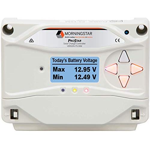 Morningstar - ProStar 15A PWM Solar Charge Controller for 12V/24V Batteries, Lowest Fail Rate in The Industry, Built-in Diagnostics, (PS-15M)
