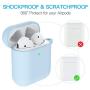 CTYBB for Airpod Case,Silicone Airpods Case Cover with Fur Ball Keychain Compatible with Apple Airpods 2/1 (Front LED Visible) Light Purple