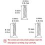 newlng 2.5MM Small Screws Phillips Flat Head Cross Self Tapping Tiny Screw Cabinet Electronic Accessories Screw Multifunctional DIY Micro Woodworking Mini Screw Set Gold Black Silver 1600pcs