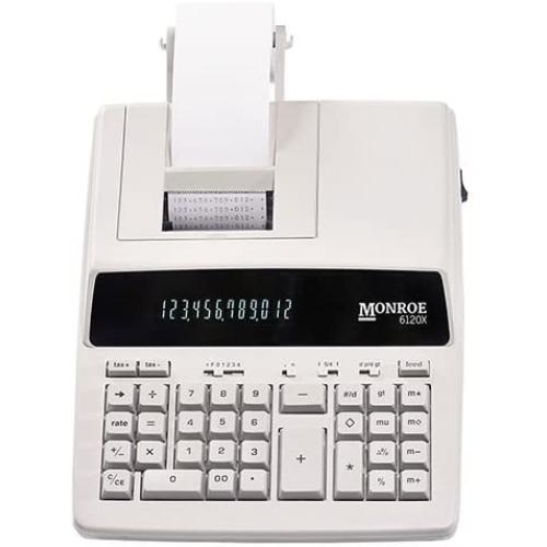 Monroe Systems for Business 6120X Genuine Monroe 12-Digit Print/Display Business Medium-Duty Calculator, Ivory