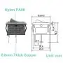 QTEATAK 5Pcs On/Off Boat Rocker Switch 5Pcs 2 Pin Position Snap 12V 110V 250V with 10Pcs Terminals