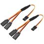 uxcell RC Products 3 Way Servo Wire for JR Futaba Extension Cord 60 Core 170mm 3 Pin in Brown/Red/Orange 2pcs