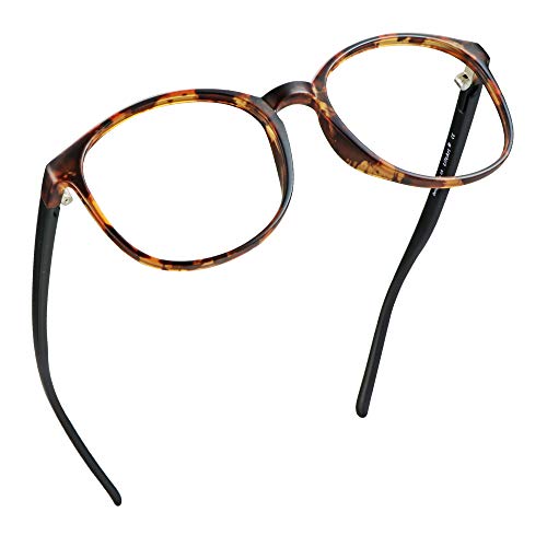 LifeArt Blue Light Blocking Glasses, Anti Eyestrain, Computer Reading Glasses, Gaming Glasses, TV Glasses for Women Men, Anti Glare (Tortoise, No Magnification)