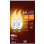 GE Lighting 92303 LED Relax HD 4-watt (40-watt Replacement), 300-Lumen Candle Light Bulb with Candelabra Base, Clear Soft White, 2-Pack