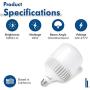 Hyperikon LED Light Bulb 45W=250W, High Efficiency Corn Bulb, Omnidirectional, E26 Base, UL, Crystal White, 4 Pack