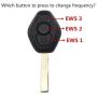 Dudely New Uncut Chip Chip ID44 315MHz 433MHz Keyless Entry Remote Control Car Key Replacement for BMW LX8 FZV Z4 X 3 X5 E46 Series 3 5 6 7 Z3(Include Electronic,Battery and Chip)