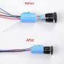 Quentacy 19mm 3/4'' Metal Latching Pushbutton Switch 12V Power Symbol LED 1NO1NC SPDT ON/Off Black Waterproof Toggle Switch with Wire Socket Plug (Blue)