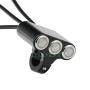 LMoDri Universal Motorcycle Switches Waterproof Aluminum Alloy 3 Buttons 22mm 7/8'' Handlebar Mount for Headlight Hazard Brake Fog Light ON-Off with Led Indicator Modification DIY