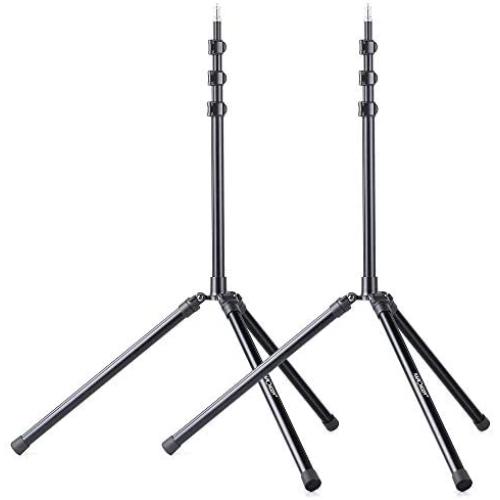 K&F Concept 2 Packs 79 inch/6.59 ft Aluminium Photo Studio Tripod Light Stands for Video HTC Vive VR, Portrait, Product Photography, Relfectors, Softboxes, Umbrellas, Backgrounds