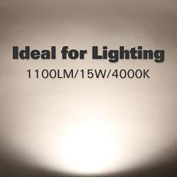 12 Pack 5/6 Inch LED Recessed Lighting, Baffle Trim, CRI90, 15W=100W, 1100lm, 4000K Neutral White, Dimmable Recessed Lighting, Damp Rated LED Recessed Downlight