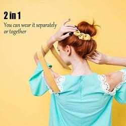 10 Pieces Bow Hair Tie Hair Scrunchies Elastic Hair Bow Hair Ropes Scrunchy Hair Accessories for Women Girls (Style C)