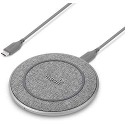 Moshi Otto Q Wireless Charger, Qi Certified, Textured Fabric, Fast-Charging 15W Max Compatible with iPhone 12 Mini/12 Pro/12 Pro Max/SE 2/11 Series, AirPods Pro, Galaxy/Note, Pixel (No AC Adapter)